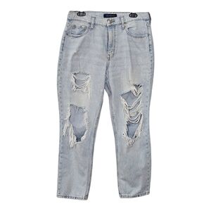 Aeropostale Light Blue High Rise Ripped Jeans